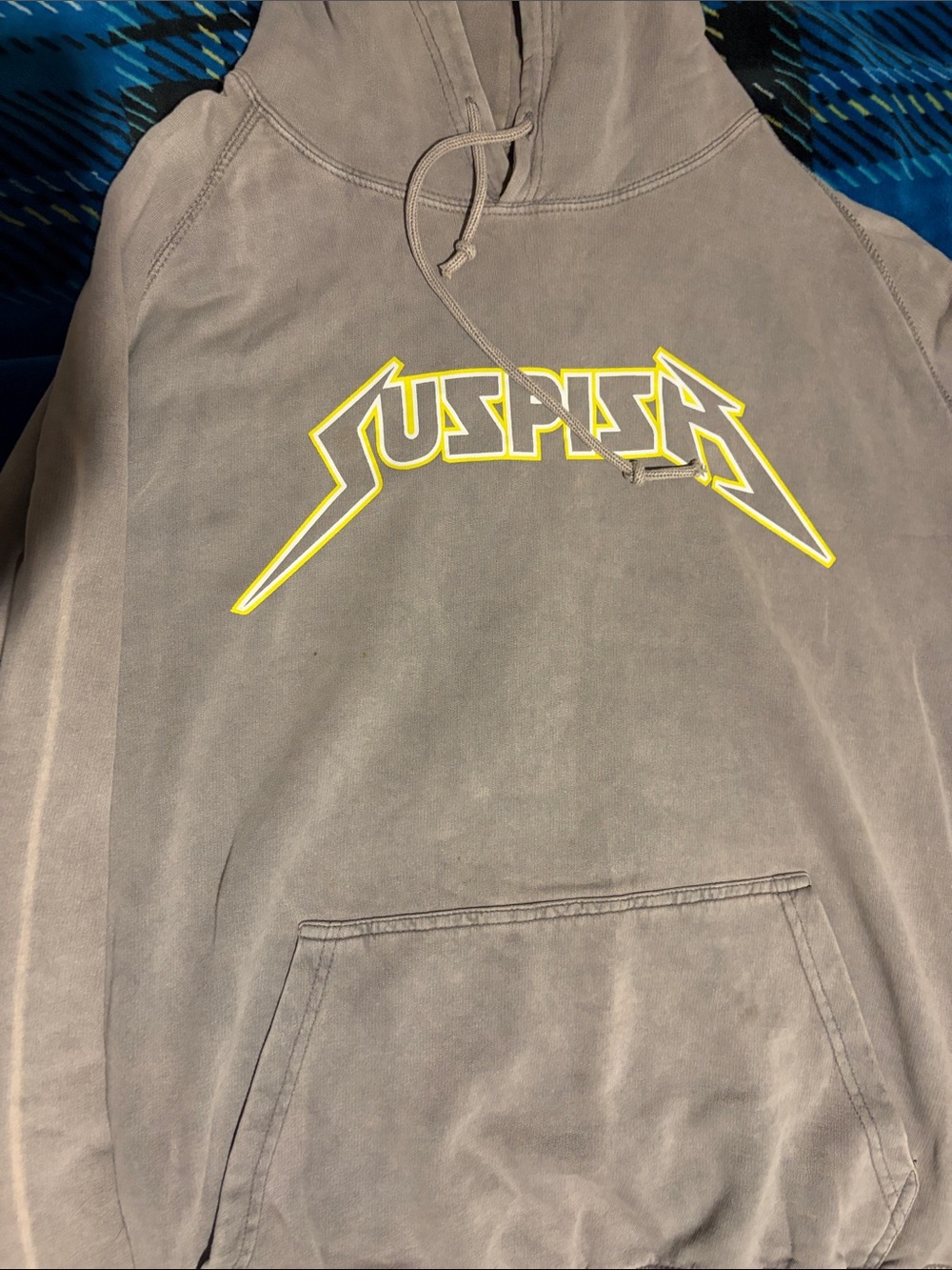 Bailey Sarian “Suspish” faded grey hoodie - Picture 2 of 2